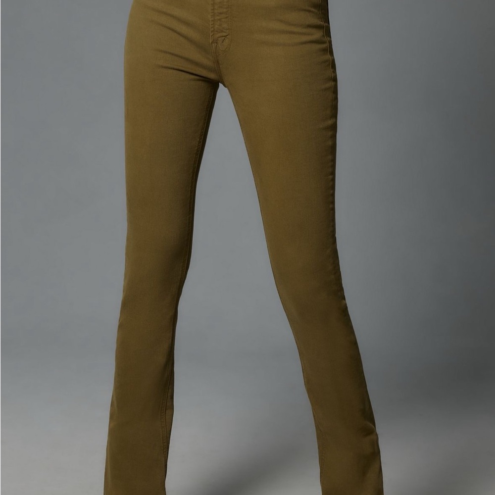 MOTHER Women's Boot Cut Jeans in Olive